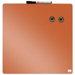 Mini tableau magn�tique - nobo - carr� - 360 x 360 mm - effa�able � sec - orange