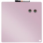 Mini tableau magntique - nobo - carr - effaable  sec - 360 x 360 mm - rose