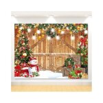 Nol dcoration toile de fond 7x5ft fond de photographie de bonhomme de neige et arbre de nol joyeux ...