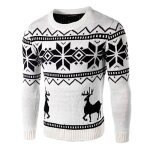 De nol pull hiver homme p blanc noir