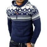 De nol pull homme pull bleu fonce - blanc