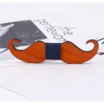 Noeud papillon - bois naturel - orange - �l�gant - accessoire unique - pour adultes