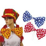 Noeud papillon gant  pois - ptit clown - rouge - adulte - intrieur