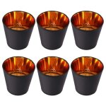 Noir abat - jour avec un pince de doublure dore sur abat - jour la bougie abat - jour ensemble de 6