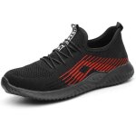 Noir chaussure de sécurité homme légère baskets de sécurité femme respirant chaussure de travail en acier ... Noir chaussure de sécurité homme légère baskets de sécurité femme respirant chaussure de travail en acier ...