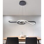 Noir suspension led lampe pour plafond haut lustre note de musique original salle  manger salon cuisine ...