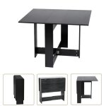 Noir table  manger pliable pour 2 - 4 personnes willonin console pliante pour petite espace modulable ...