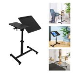 Noir table roulante pour ordinateur portable willonin� table dappoint pour salon chambre avec 2 bandes ...