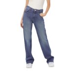 Noisy may nmyoland - jeans femme coupe droite taille standard medium blue denim 27 / 30