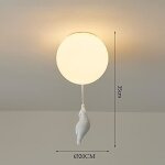 Nordique suspension enfants blanc ours lustre gar�on et fille chambre lampe plafonnier blanc chaud 3000k�20cm ...