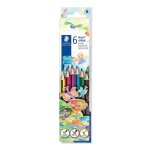 Noris® colour 187 - etui carton 6 crayons de couleur triangulaires wopex® assortis Noris® colour 187 - etui carton 6 crayons de couleur triangulaires wopex® assortis