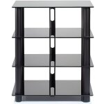 Meuble tv - norstone - epur 4 - noir satin - support jusqu� 30 kg