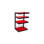 Meuble hi - fi - norstone - esse - finition satin�e - verres rouges - 24 kg