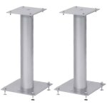 Pieds pour enceintes - norstone - stylum 1 - argent satin - 1 paire - biblioth�que