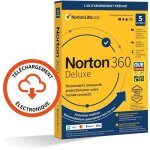 Norton? 360 deluxe 50gb 2022 5 appareils 1 an dabonnement secure vpn - envoy par mail