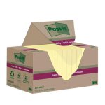 Notes recycl�es super sticky - post - it - 476 x 476 mm - 70 feuilles - lot de 12 blocs