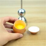 Nouveau egg topper cutter shell opener argent oeuf - heurtoir en acier inoxydable boiled raw shell ouvrez ...