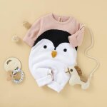 Nouveau - n bb filles garons dessin anim hiver chaud tricot outwear pull combinaison rose