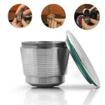 Nouvelle capsule en mtal rutilisable en acier inoxydable rutilisable pour machine  caf nespresso ...