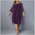 Nouvelles robes dt femmes grande taille 2021 fte longues robes lh1117rzdrss04ve violet