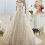 La nouvelle robe de mariage de dentelle de trane trailing robe de marie