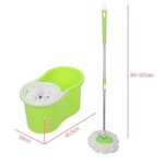 Nouveuax balai microfibre serpillre twist mop avec chariot kit de lavage - vert