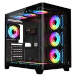 Bo�tier dordinateur - lusoris - nova sr - 83 black - usb 3. 0 - 7 ventilateurs - atx / m - atx / itx