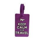 Novago etiquette  bagages / tiquette valise - keep calm - violet