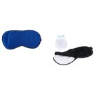 Masque de sommeil - novago - 100% soie naturelle - ultra - doux - confortable - rversible bleu / noir ...