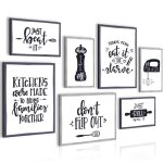 Novart tableau d�coration murale th�me cuisine n000371a 7 cadres 30x40 et 20x30 cm pr�t � acrocher impression ...