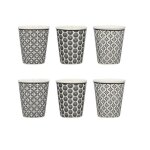 Lot 6 gobelets a cafe graphik 10cl en porcelaine new bone