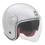 Nox casque moto jet premium heritage - blanc Nox casque moto jet premium heritage - blanc