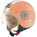 Nox - casque scooter jet - n210 - orange et blanc