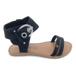 Nu - pieds chattawak 9 - pacome noir - cuir - zip - femme