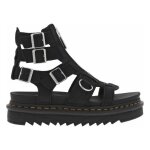 Nu - pieds - dr. martens - olson - cuir - talon plateau - gris anthracite