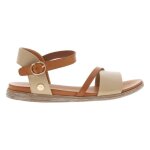 Nu - pieds mustang femme - boucle � ardillon - compens� bas - ivoire