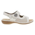 Nu - pieds talon compens� bas rieker femme blanc