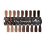 Ocibel - nuancier 9 vernis semi permanent lollilac collection rves chocolats - brillant et mat