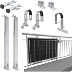 Nuasol support pour centrale solaire de balcon garde - corps fixation pour 1 module solaire et un onduleur ... Nuasol support pour centrale solaire de balcon garde - corps fixation pour 1 module solaire et un onduleur ...