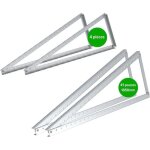 Nuasol support pour panneau solaire jusqu 105 cm toit plat pv rglable de 0  90  lot de 4 aluminium ...