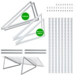 Nuasol 4x support pv pour panneau solaire montage en hauteur jusqu 118cm toit plat panneau solaire pv ...