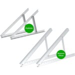 Nuasol support pour panneau solaire jusqu 72 cm toit plat pv rglable de 0  90  lot de 4 aluminium ...