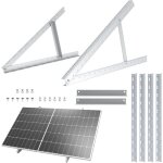 Nuasol support pour panneau solaire jusqu 72 cm toit plat pv rglable de 0  90  kit aluminium matriel ...