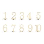 Jeu de num�ros de table 1?10 en bois blanc 105 cm ? style boho