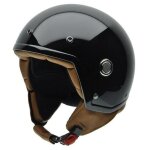 Nzi - nzi - casque moto scooter demi - jet - tonup - noir brillant