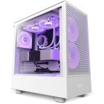 Botier moyen tour - nzxt - h5 flow rgb - blanc - refroidissement optimal - clairage rgb