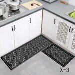 O2 - 2pcs tapis de cuisine tapis de bain décoration maison antiderapant devant evier lavable - 40x60cm ... O2 - 2pcs tapis de cuisine tapis de bain décoration maison antiderapant devant evier lavable - 40x60cm ...