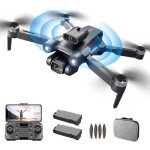Drone avec cam�ra hd r�glable 1080p deux cam�ras transmission sans fil 2. 4g fpv pliable 2 batteries ...