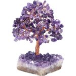 Objet d�coratif - nosku - arbre circulaire - pierre de cristal - m�tal - violet