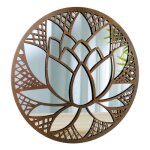 Dcoration murale - signes grimalt - miroir fleur - mtal - 50x50cm - mandala